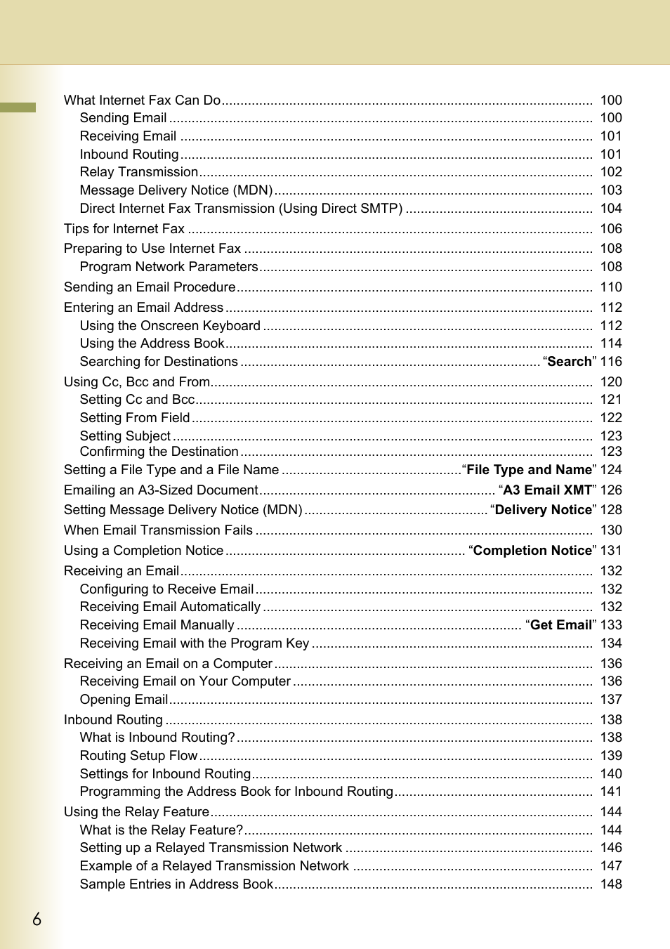 Panasonic Laser Fax UF-6000 User Manual | Page 6 / 224