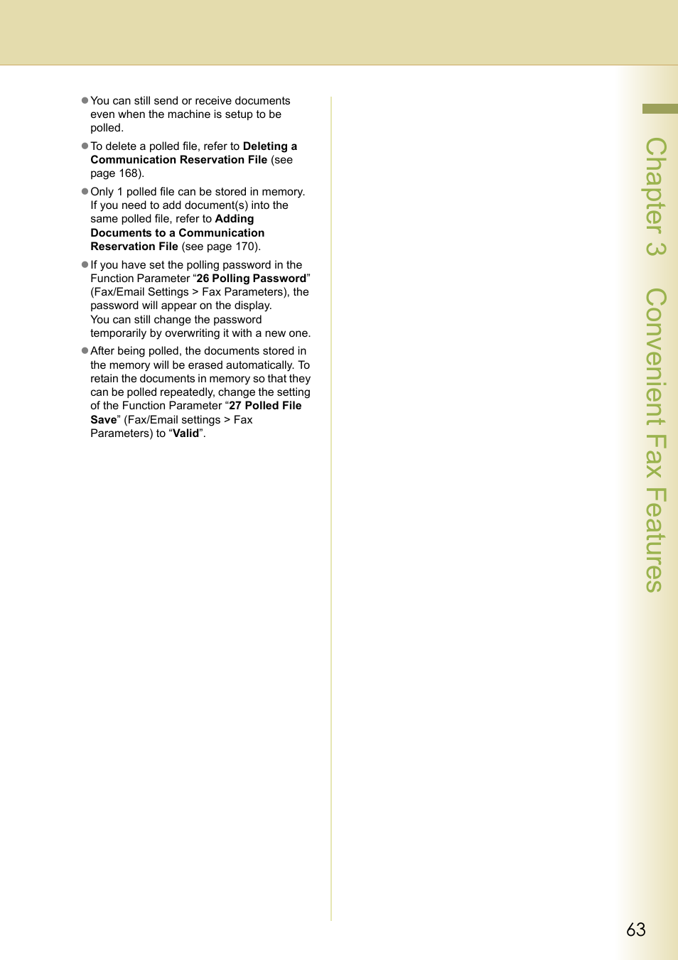 Chapter 3 convenient fax features | Panasonic Laser Fax UF-6000 User Manual | Page 63 / 224