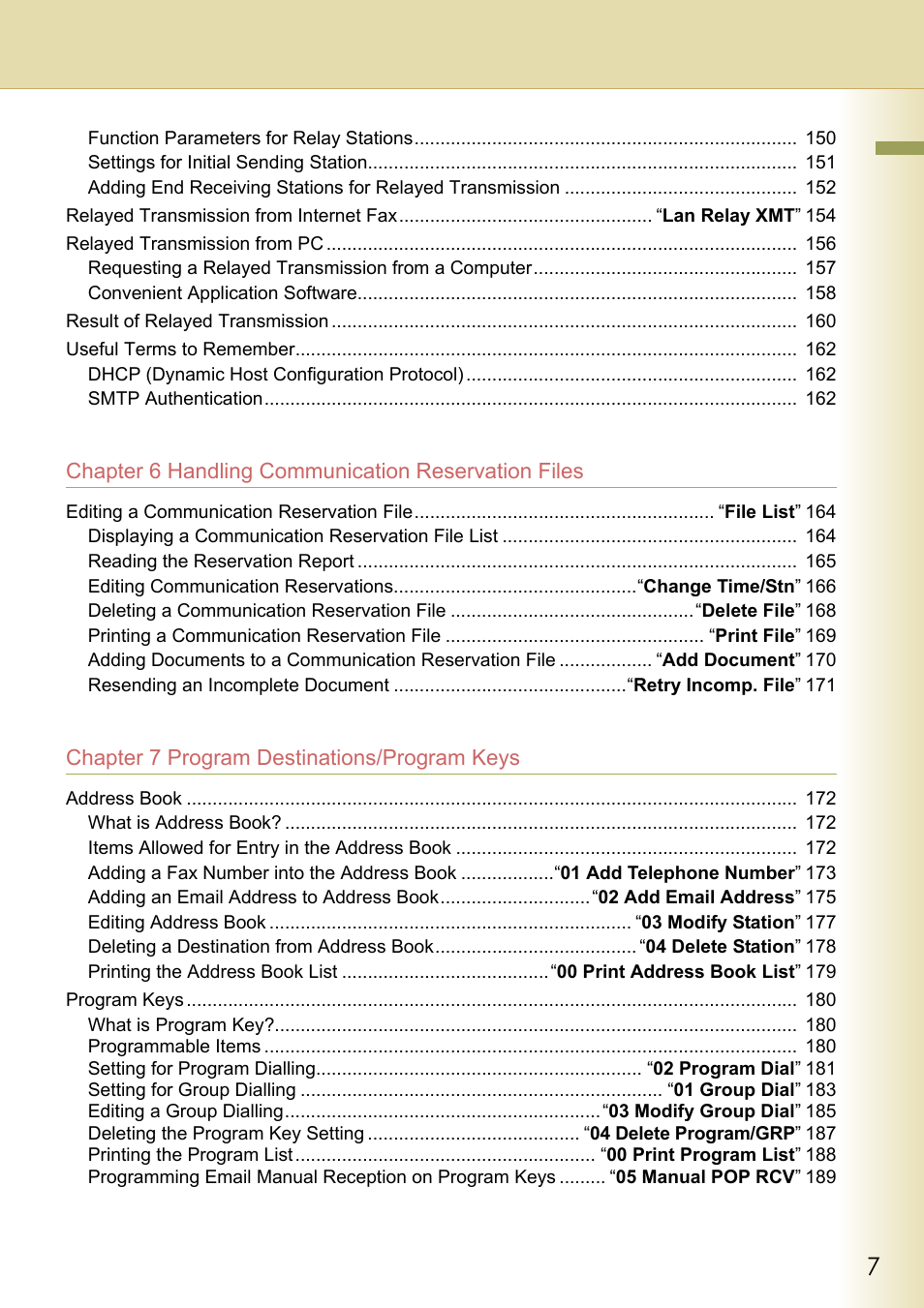 Panasonic Laser Fax UF-6000 User Manual | Page 7 / 224