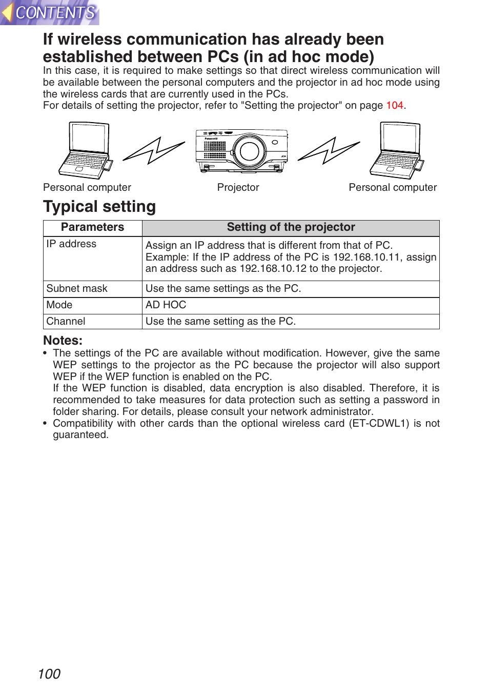Typical setting | Panasonic TQBH9003-6 User Manual | Page 100 / 146