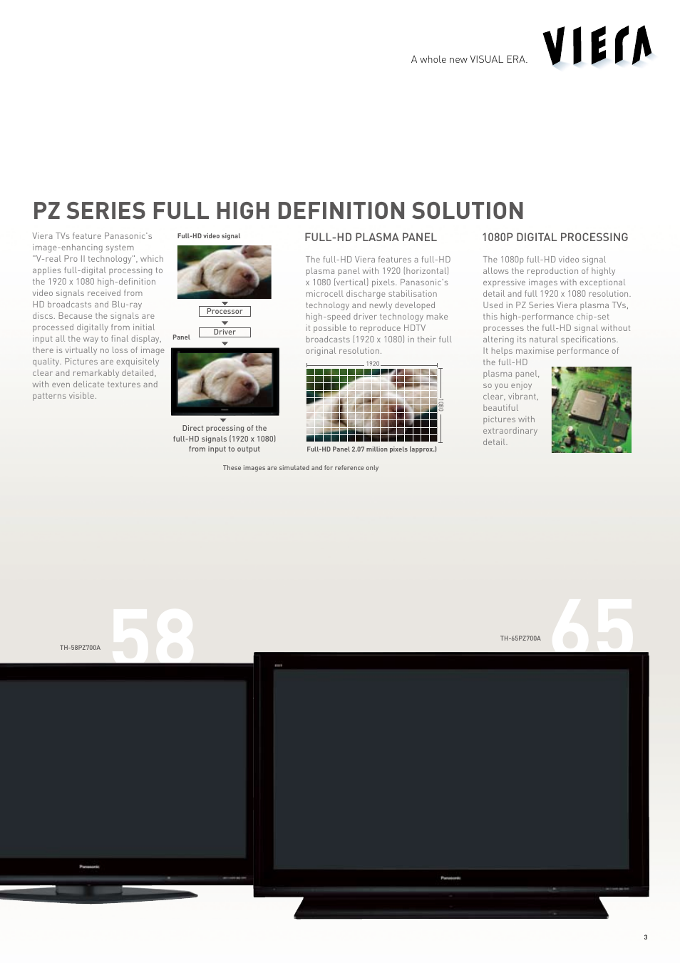 Pz series full high definition solution | Panasonic 2007-2008 User Manual | Page 3 / 36