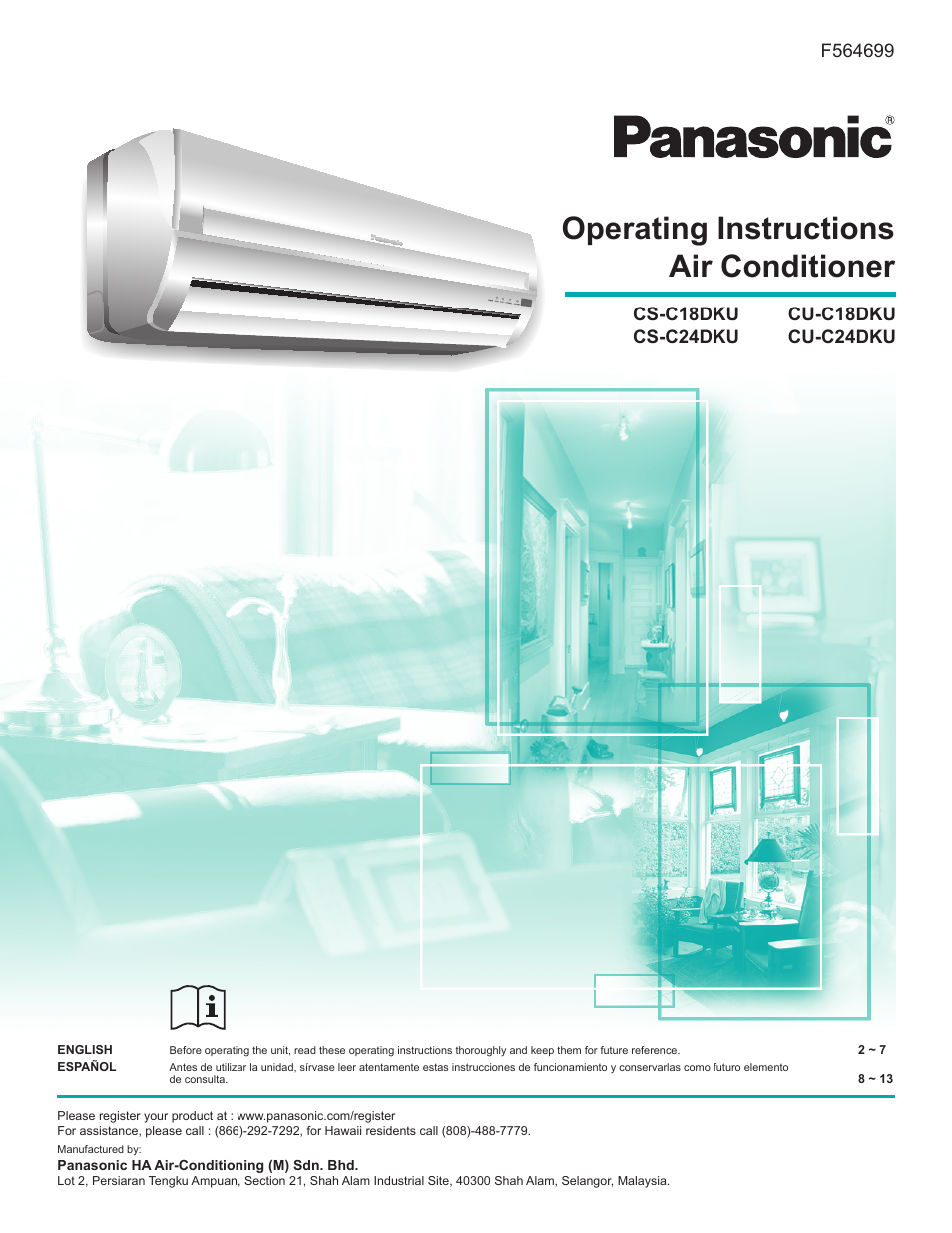 Panasonic CU-C24DKU User Manual | 16 pages