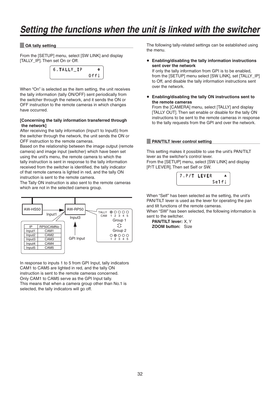 Panasonic AW-RP50N User Manual | Page 32 / 48