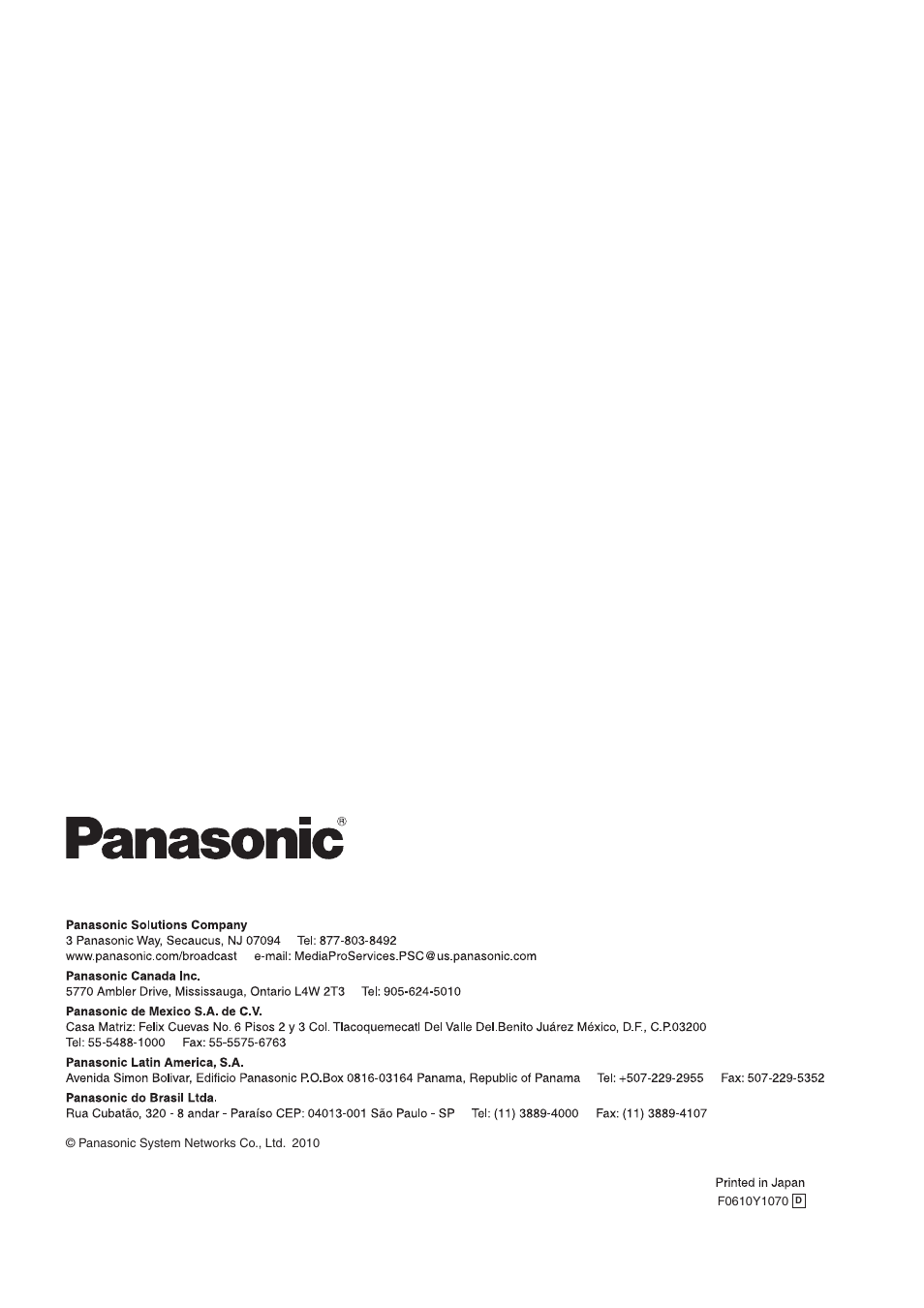 Panasonic AW-RP50N User Manual | Page 48 / 48