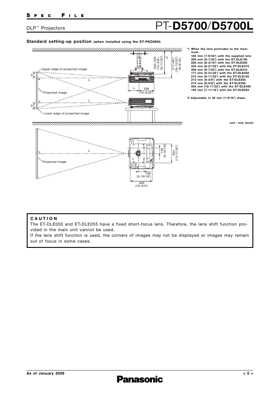 Projectors | Panasonic DLP PT-D5700 User Manual | Page 5 / 15