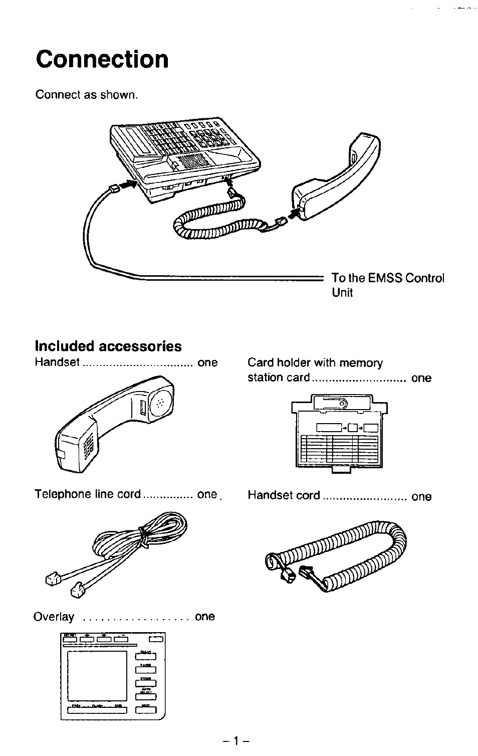 Connection | Panasonic KX-T7130 User Manual | Page 2 / 8