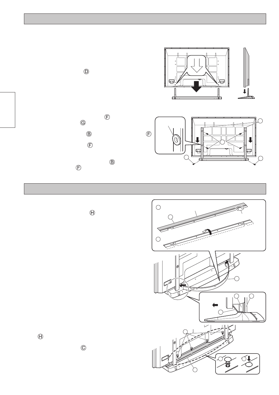 De vloerstandaard bevestigen aan het plasmascherm, Aanbrengen van de lichtblokkeerstrip, Nederlands | Panasonic TY-ST65VX100 User Manual | Page 12 / 44
