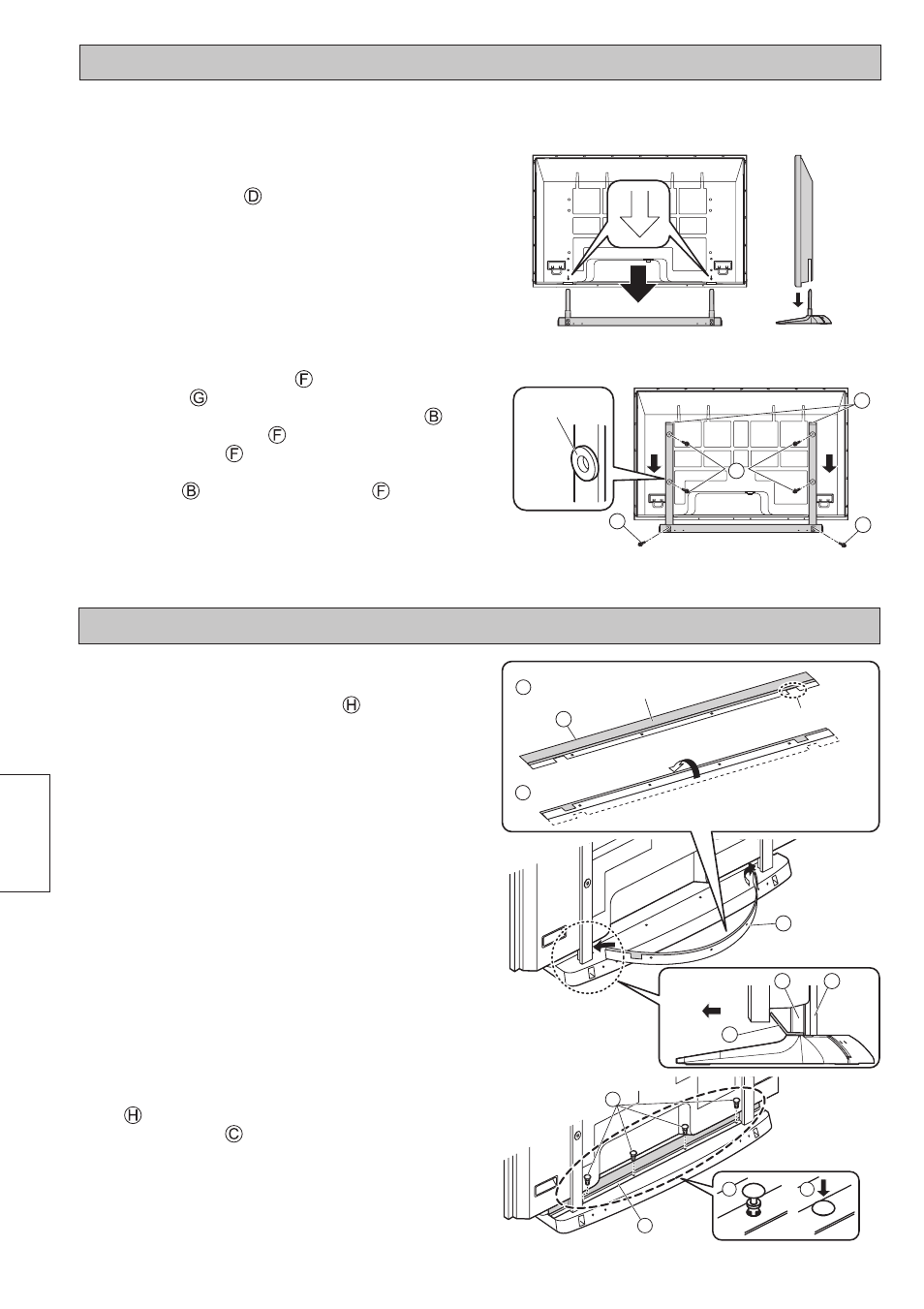 Montering av ljusblockeringspanelen, Fästa bottenplattan på skärmen, Svenska | Panasonic TY-ST65VX100 User Manual | Page 28 / 44