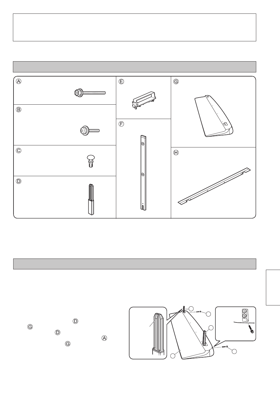 Samling af soklen, Dele til samling, Dansk | Panasonic TY-ST65VX100 User Manual | Page 31 / 44