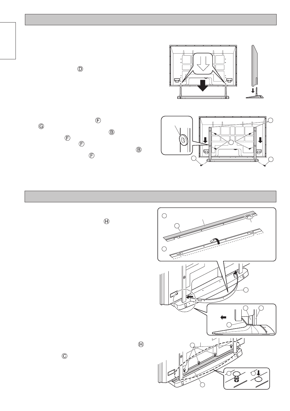 Attaching the pedestal to the display, Attaching the light-blocking panel, English | Panasonic TY-ST65VX100 User Manual | Page 4 / 44