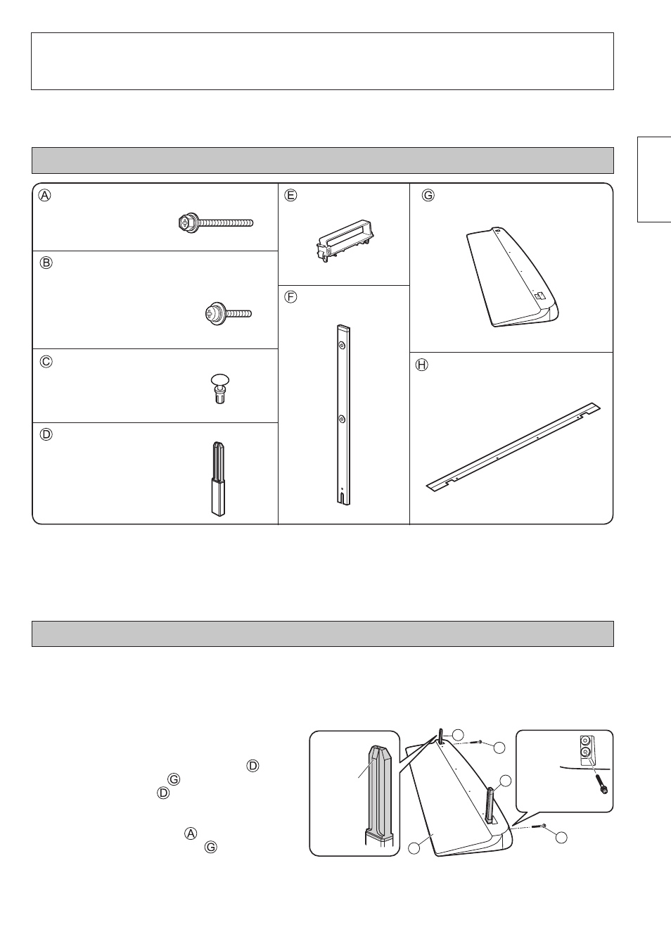 Zusammenbau des sockels, Bauteile für den zusammenbau, Deutsch | Panasonic TY-ST65VX100 User Manual | Page 7 / 44