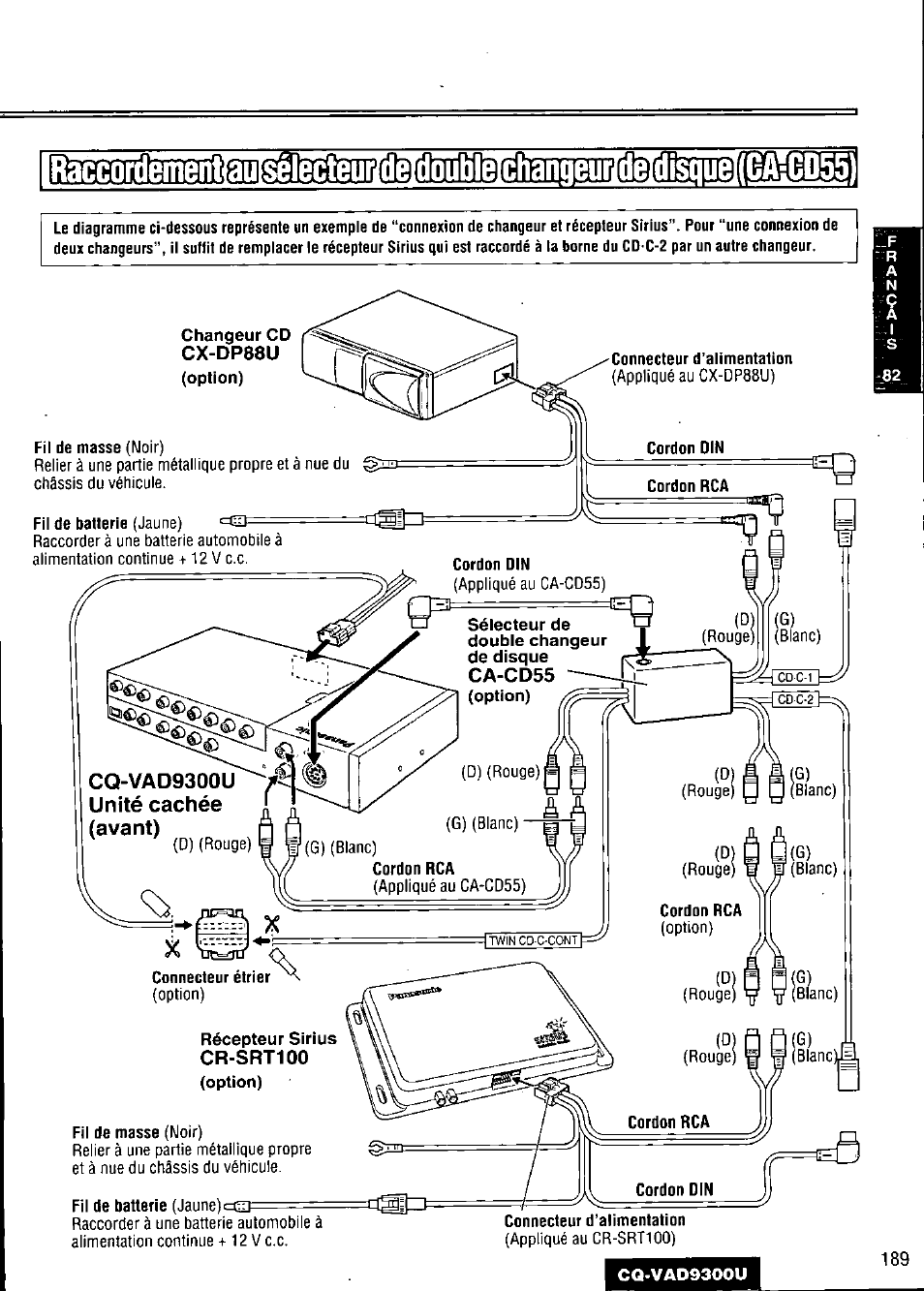 Panasonic CQ VAD9300U User Manual | Page 189 / 304