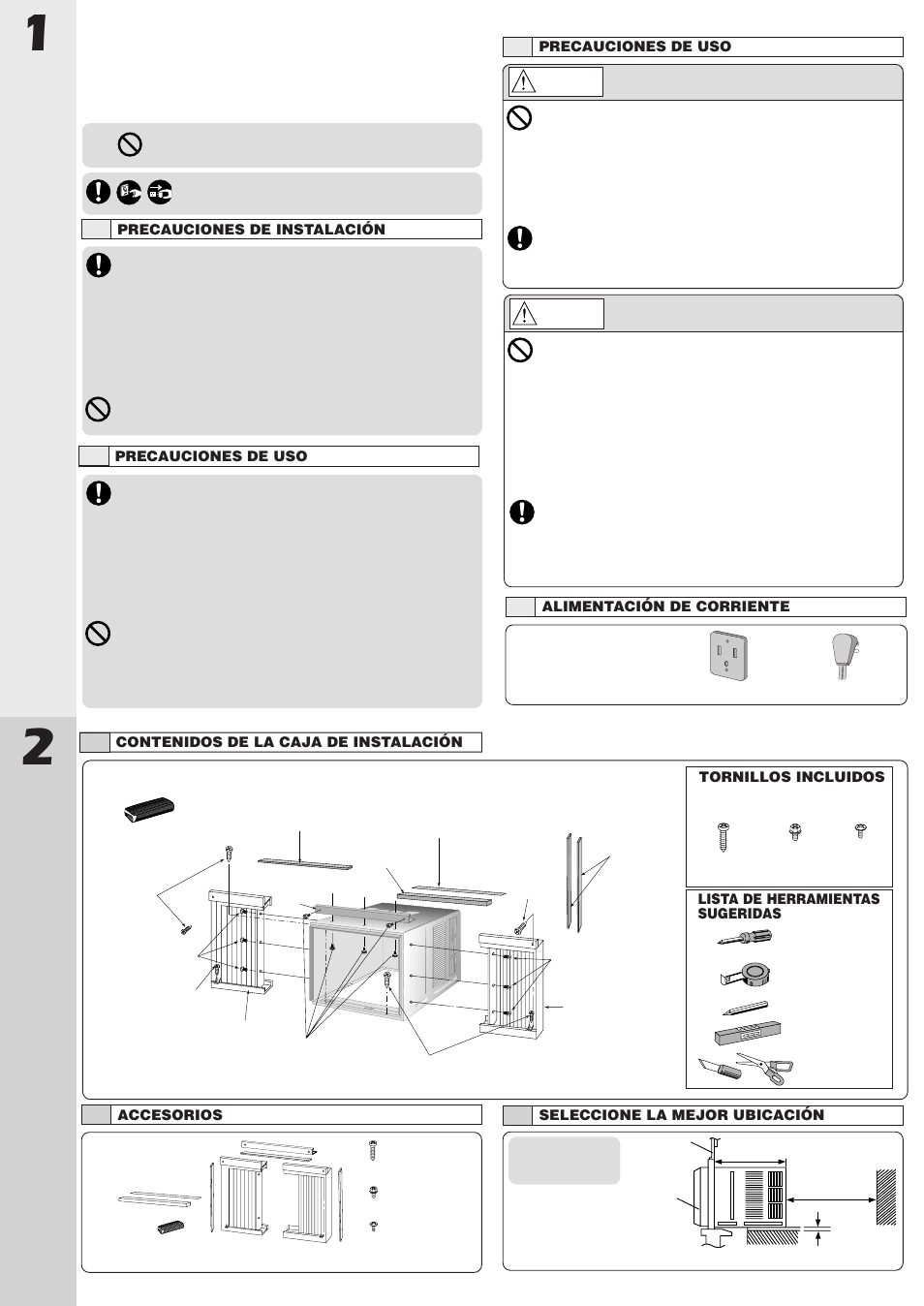 Preca uciones de segurid ad | Panasonic CW-XC122VU User Manual | Page 10 / 16