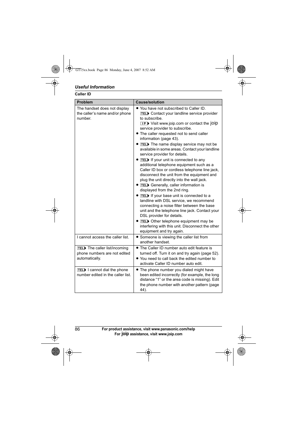 Panasonic BB-GT1540 User Manual | Page 86 / 112