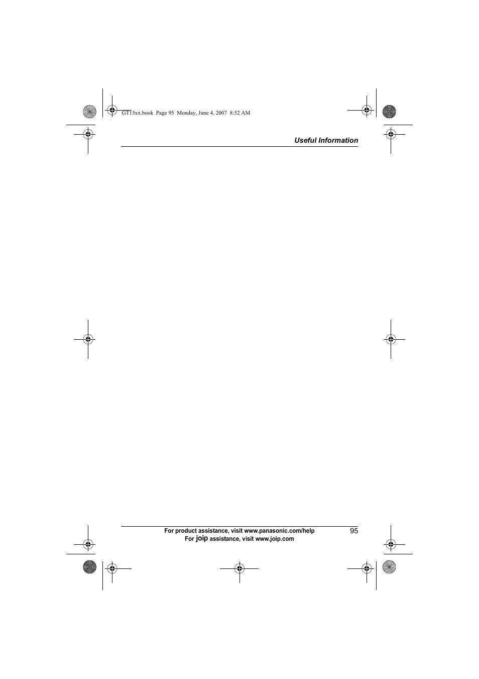 Panasonic BB-GT1540 User Manual | Page 95 / 112