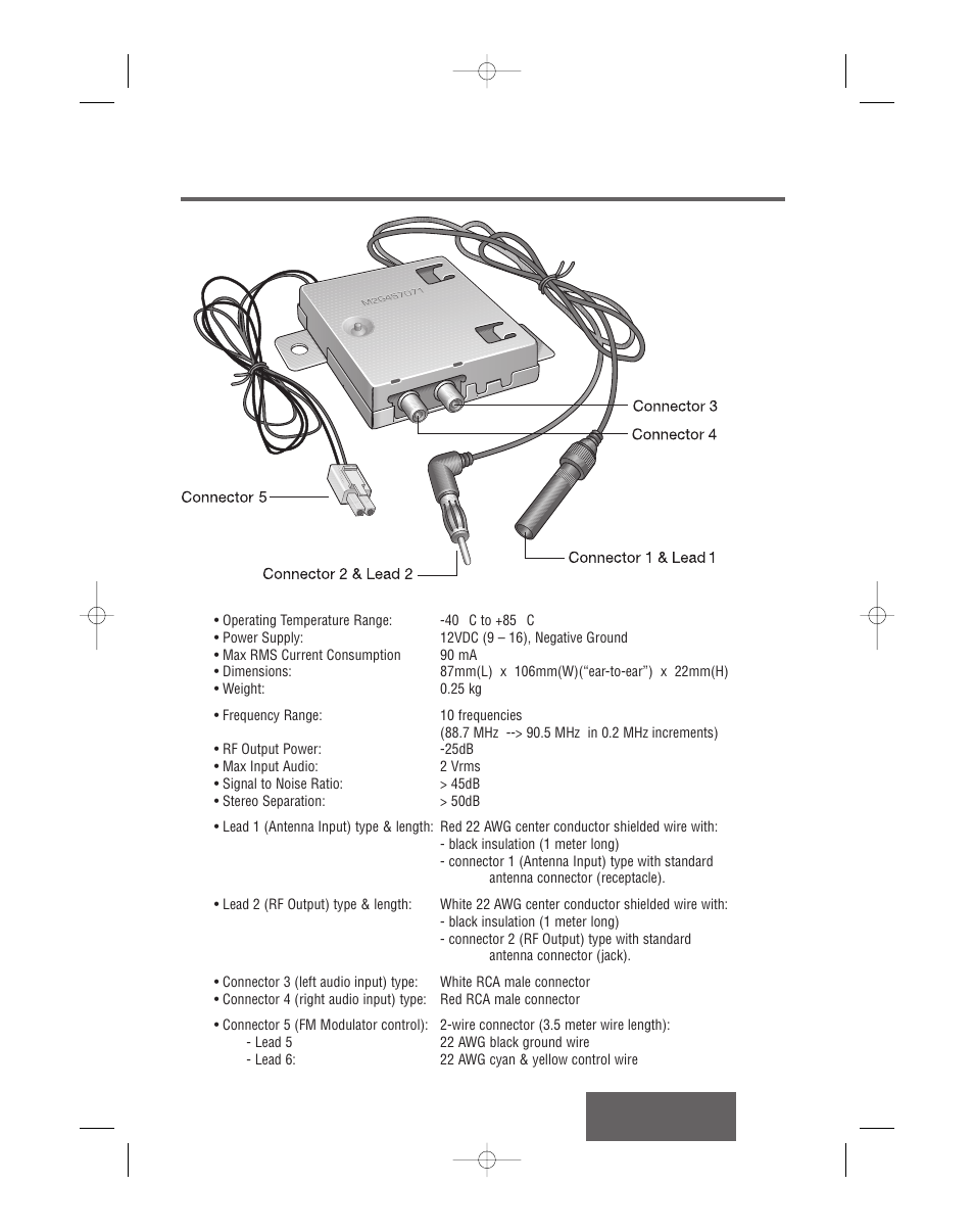 Fm modulator ... (cy-zx0160z), Fm modulator … (cy-zx0160z) | Panasonic CR-SRT100 User Manual | Page 38 / 53