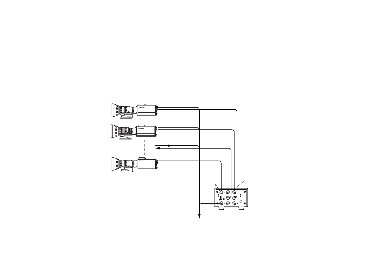 Connection with multiple cameras (color lock mode), Convertible camera aw | Panasonic AW-E600 User Manual | Page 20 / 55