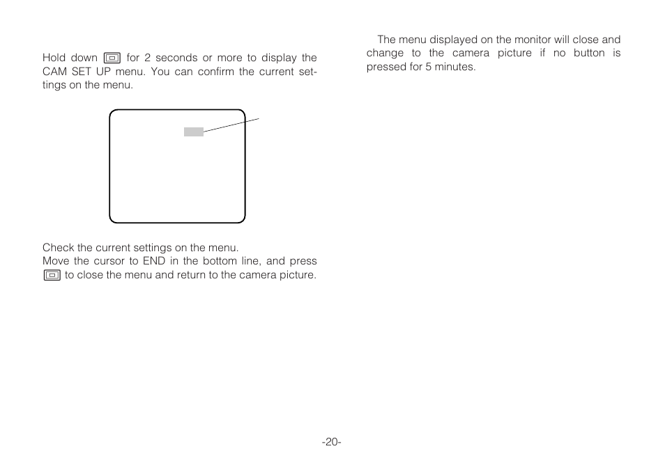 Opening the setup menu | Panasonic WV-C L924A User Manual | Page 19 / 45