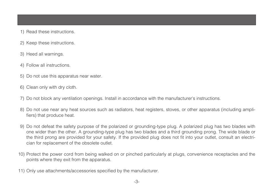 Important safety instructions | Panasonic WV-C L924A User Manual | Page 3 / 45