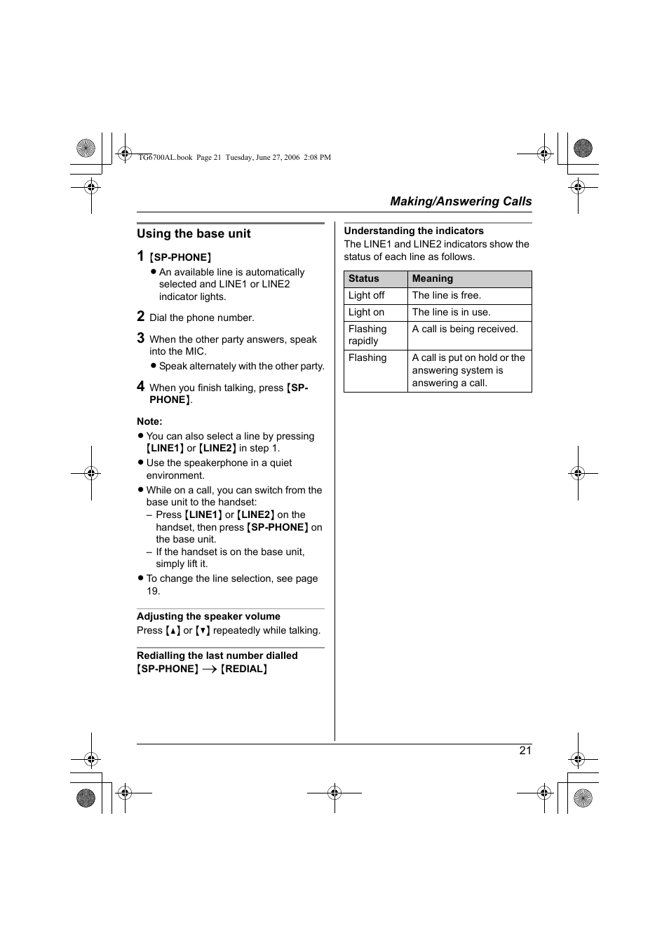 Panasonic KX-TG6700AL User Manual | Page 21 / 72