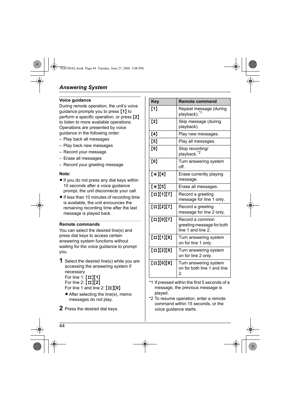 Panasonic KX-TG6700AL User Manual | Page 44 / 72