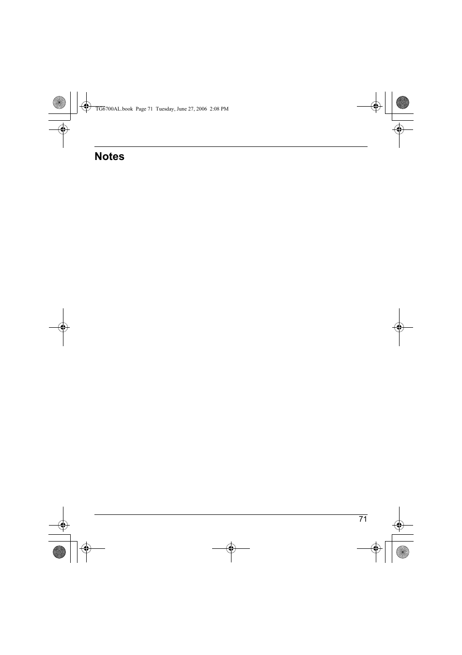 Panasonic KX-TG6700AL User Manual | Page 71 / 72