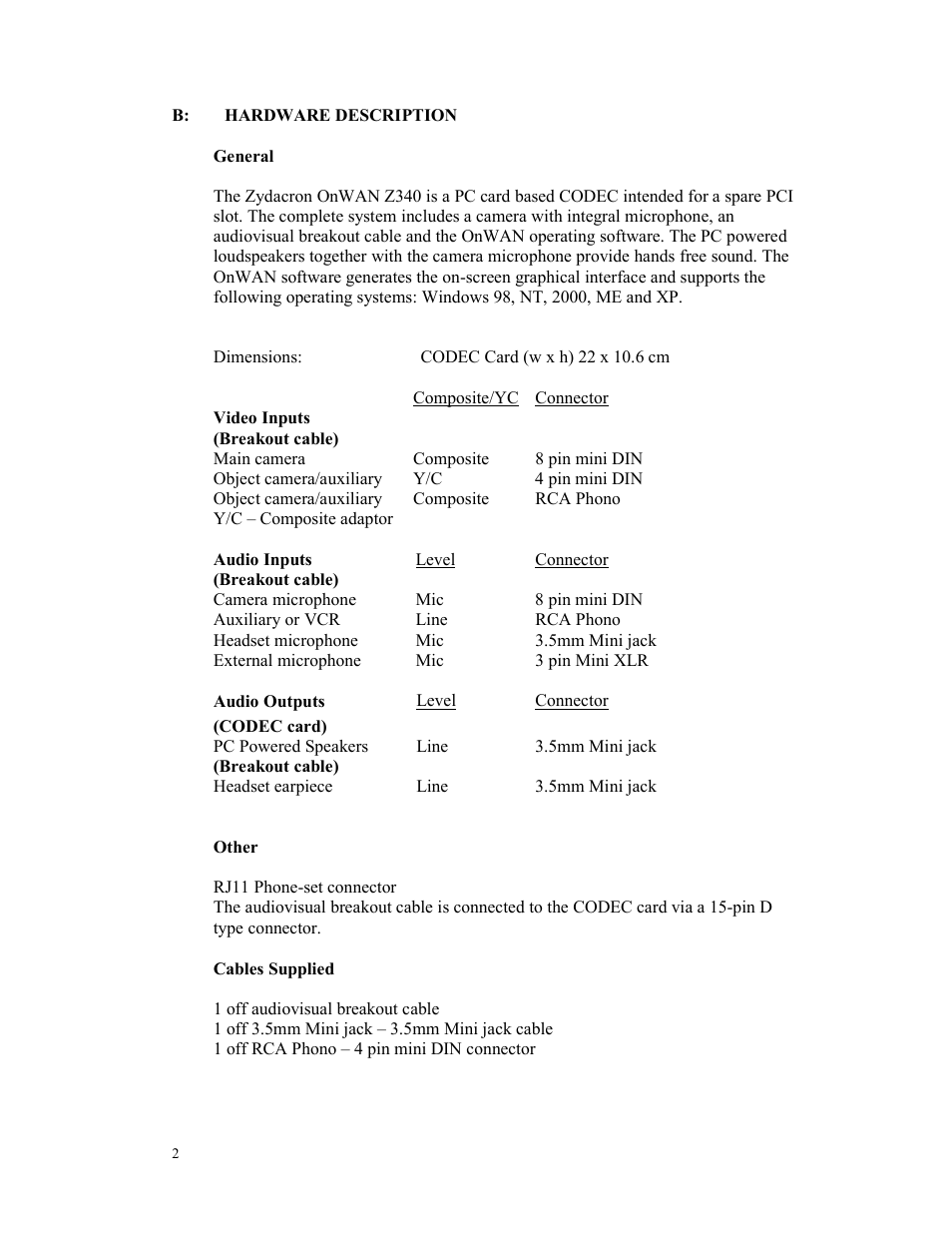 Panasonic OnWAN Z340 User Manual | Page 5 / 16