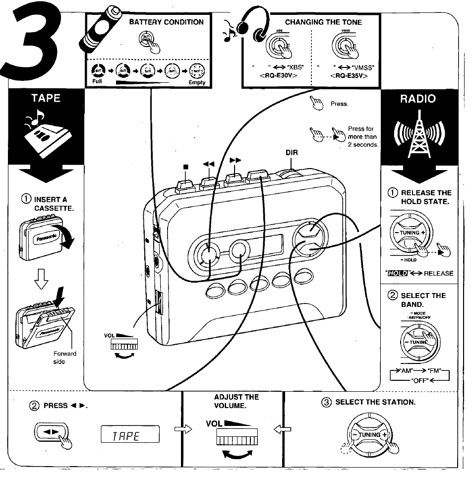 Panasonic RQ-E30V User Manual | Page 2 / 6