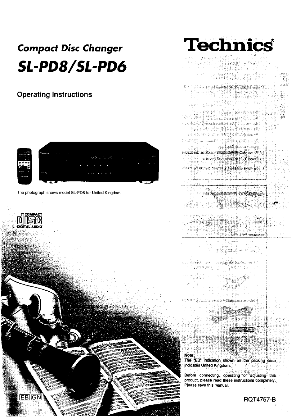 Panasonic SL-PD6 User Manual | 16 pages