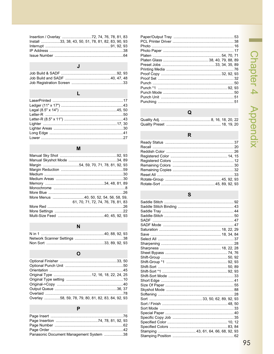 Chapter 4 appendix | Panasonic WORKIO C213 User Manual | Page 95 / 98