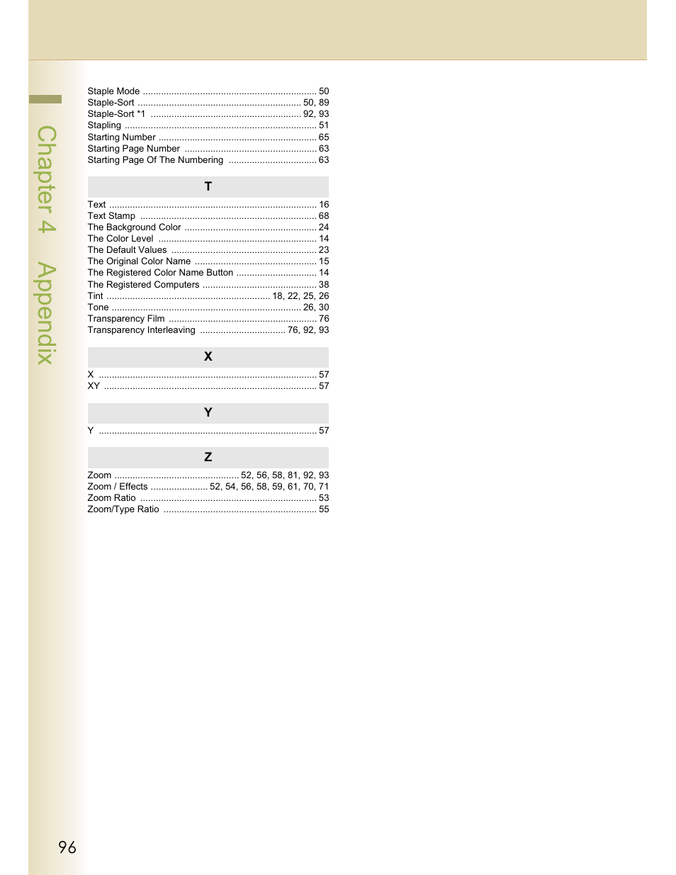 Chapter 4 appendix | Panasonic WORKIO C213 User Manual | Page 96 / 98