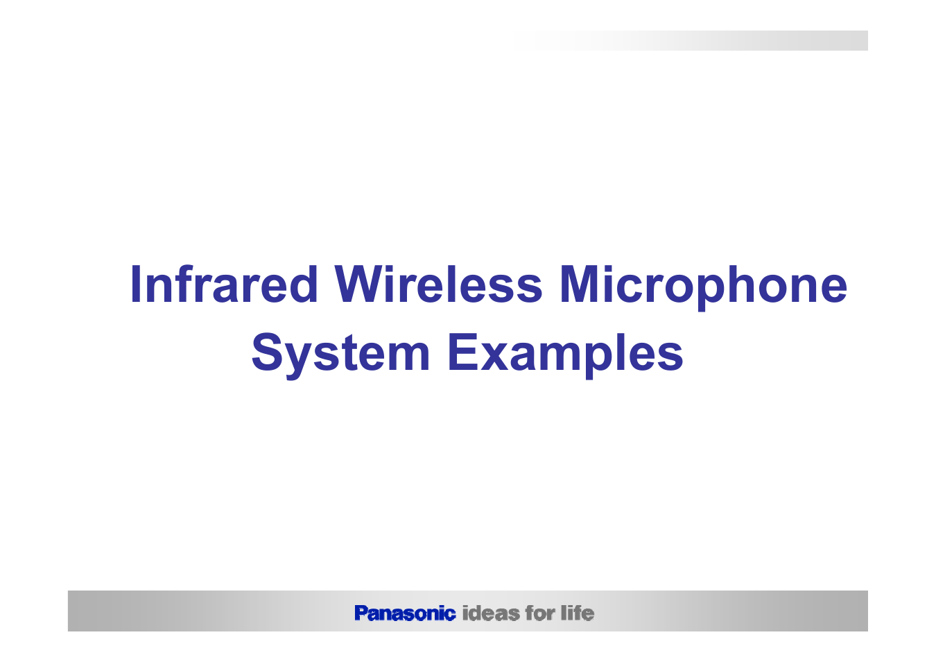 Infrared wireless microphone system examples | Panasonic WX-LS100E User Manual | Page 10 / 20