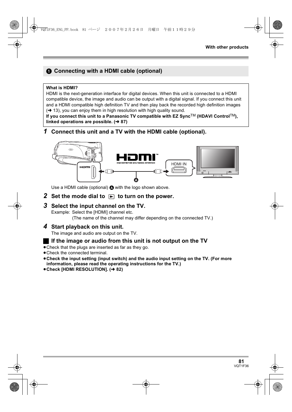L 81, L 81) | Panasonic AG-HSC1UP User Manual | Page 81 / 140