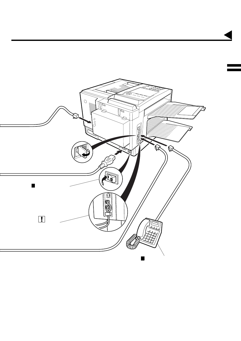 Connecting the telephone line cables and power, Cord | Panasonic DX-2000 User Manual | Page 35 / 224