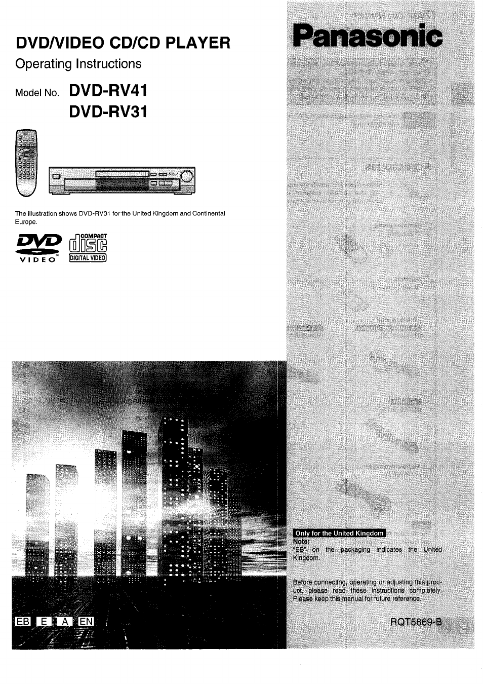 Panasonic DVD-RV41 User Manual | 32 pages