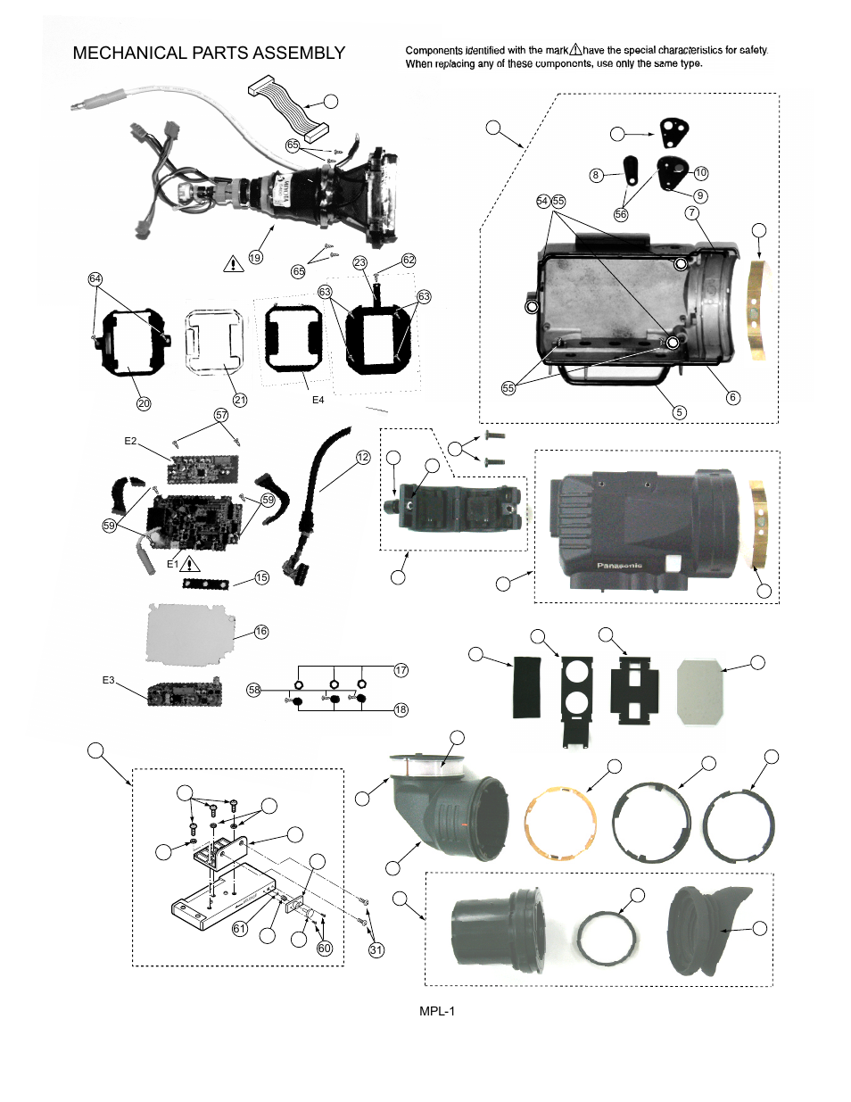 Mechanical parts assembly | Panasonic AJ-HVF27BG User Manual | Page 2 / 4