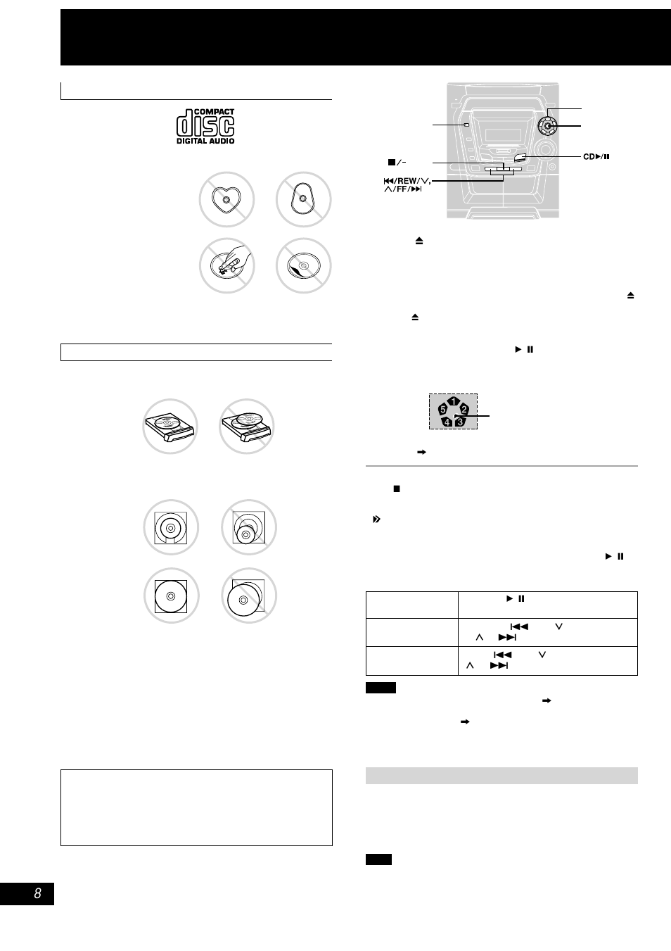 Cd display | Panasonic SC-AK100 User Manual | Page 8 / 16