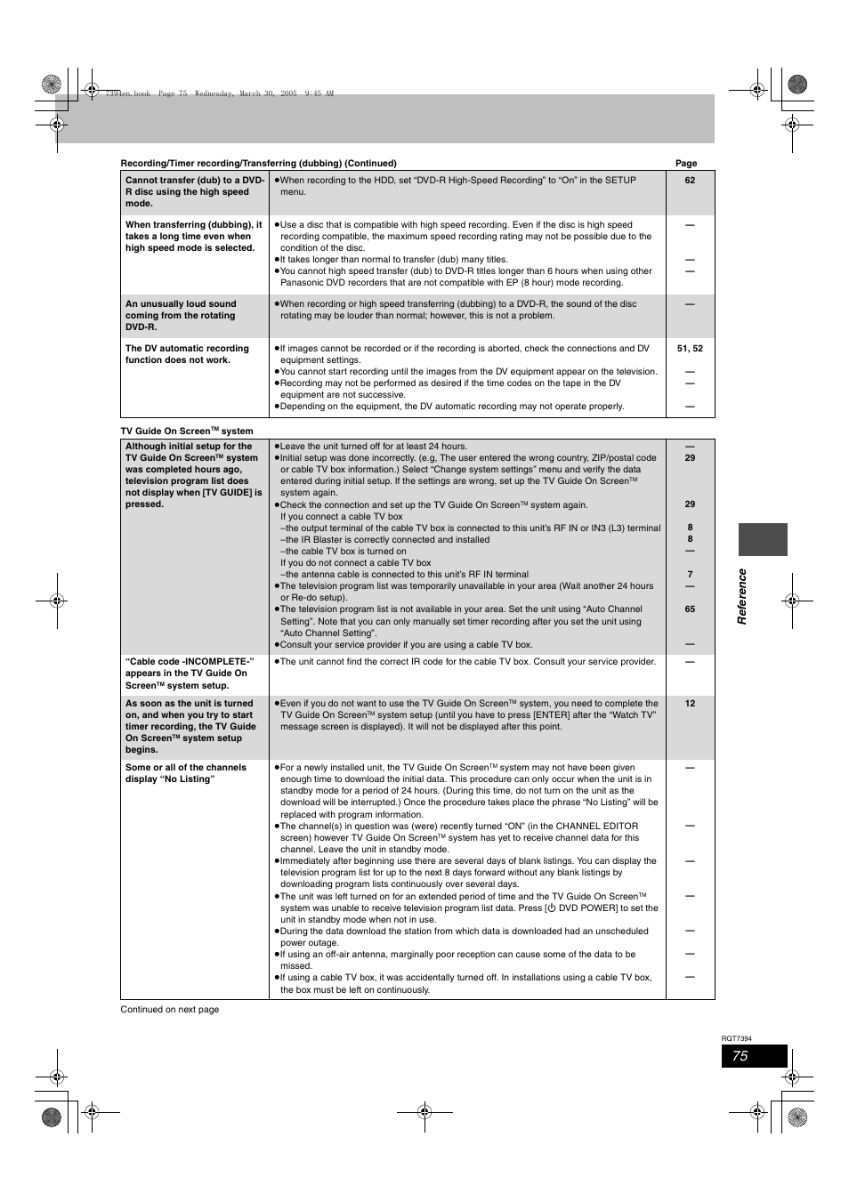 Panasonic DMR-E500H User Manual | Page 75 / 84