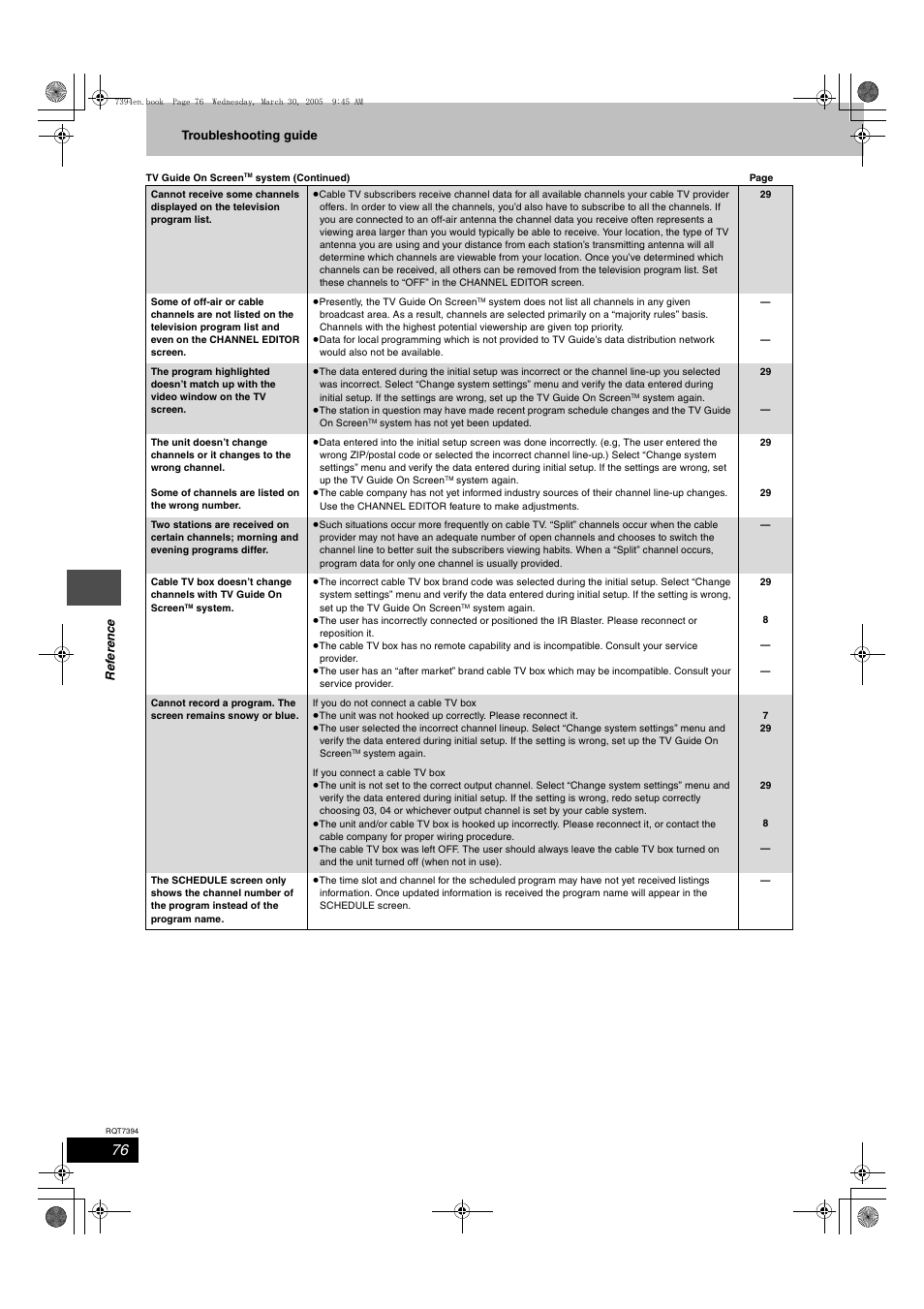 Panasonic DMR-E500H User Manual | Page 76 / 84