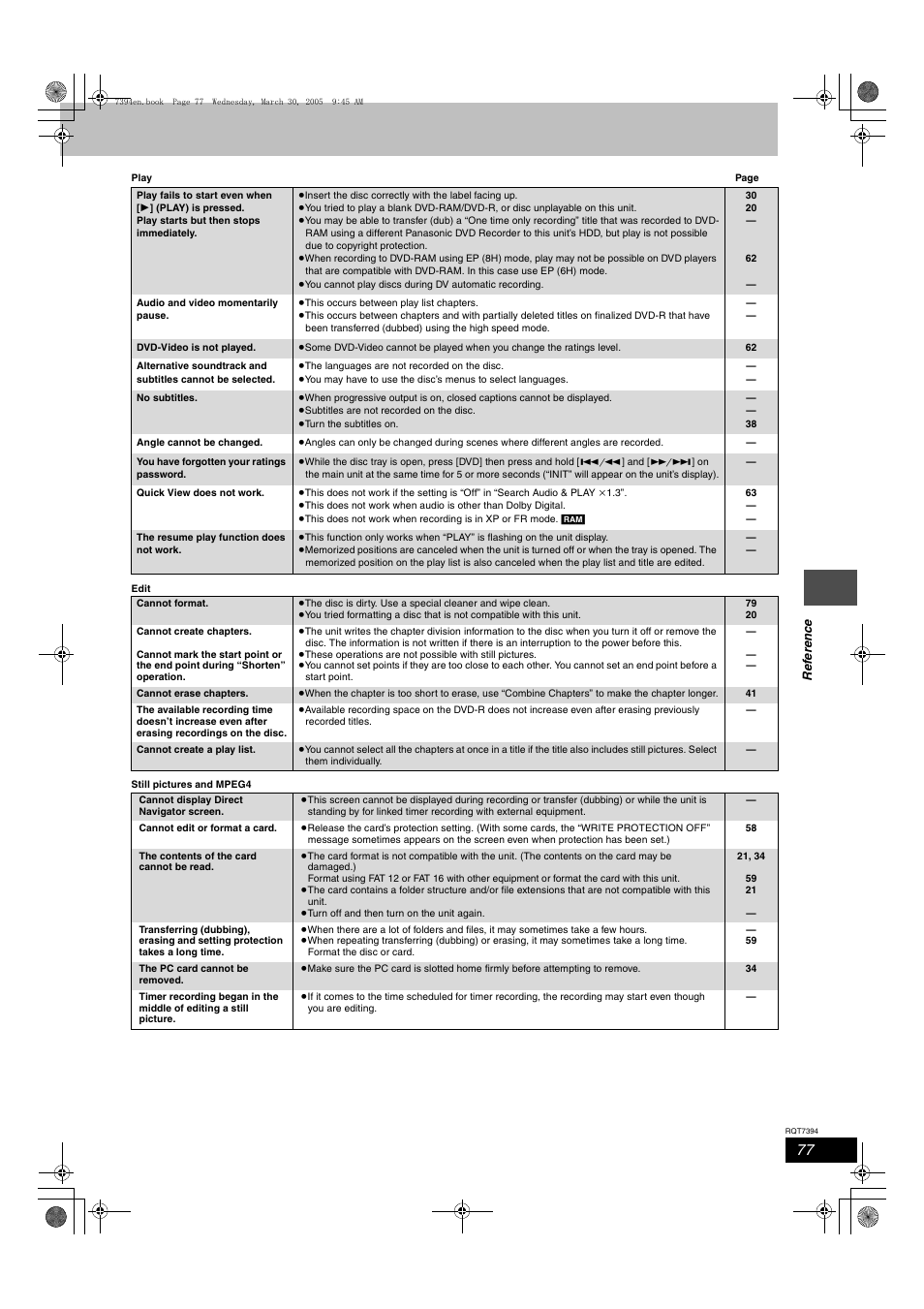 Panasonic DMR-E500H User Manual | Page 77 / 84