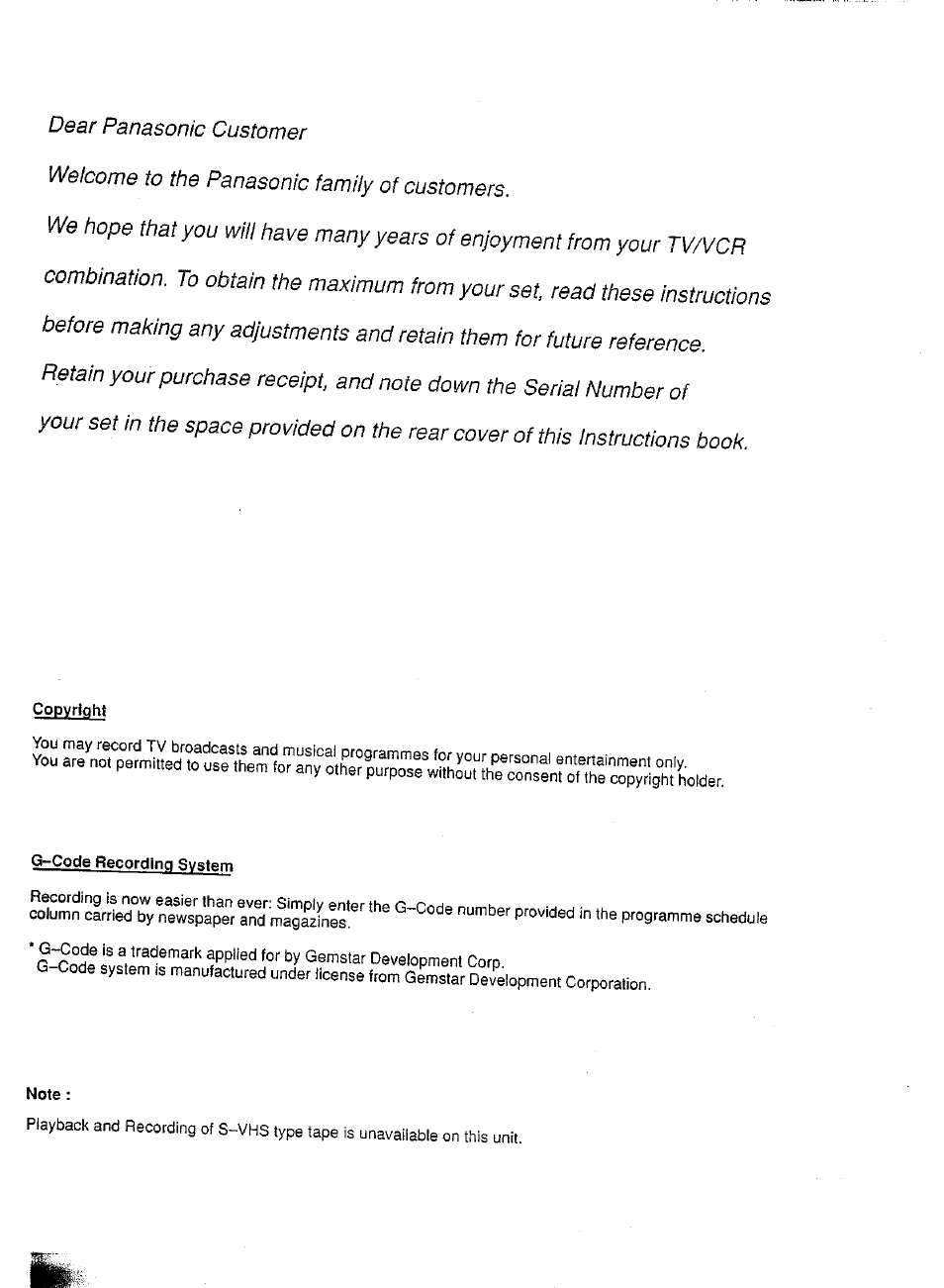 Panasonic TC-21SV10M  EN User Manual | Page 2 / 31