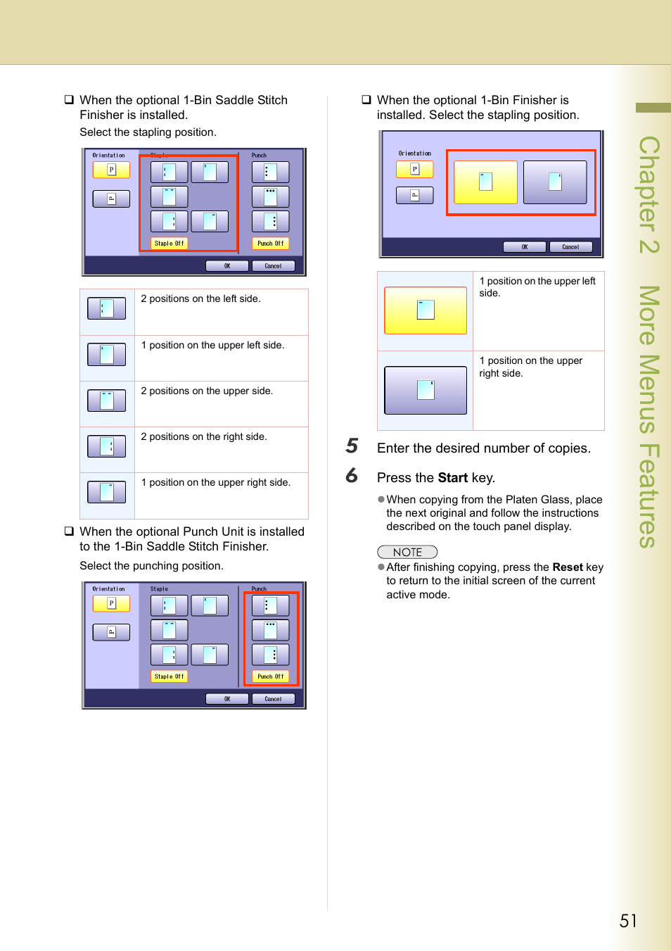 Chapter 2 more menus f eatures | Panasonic DP-C263  EN User Manual | Page 51 / 98