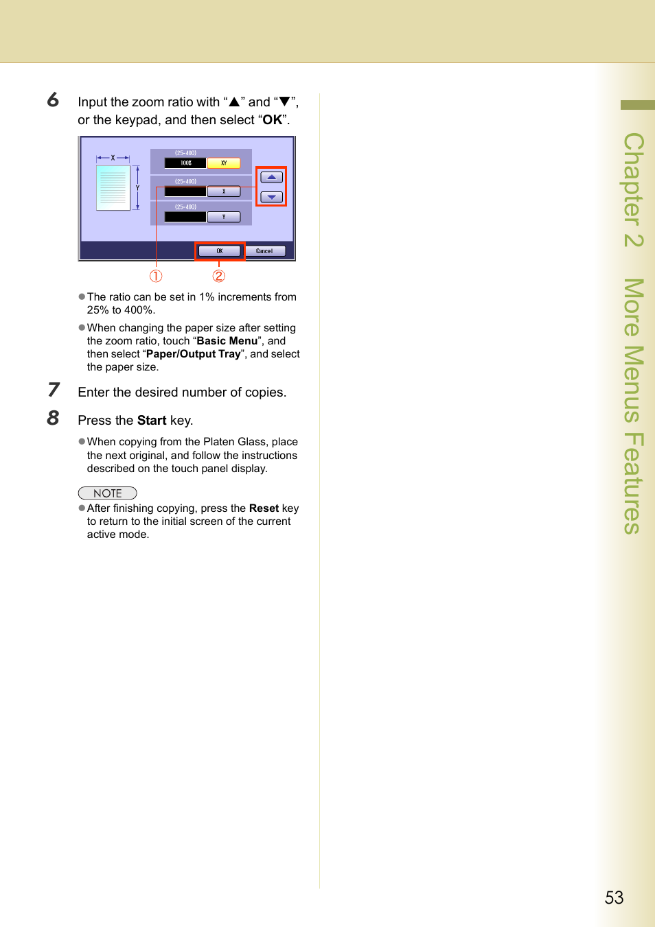 Chapter 2 more menus f eatures | Panasonic DP-C263  EN User Manual | Page 53 / 98