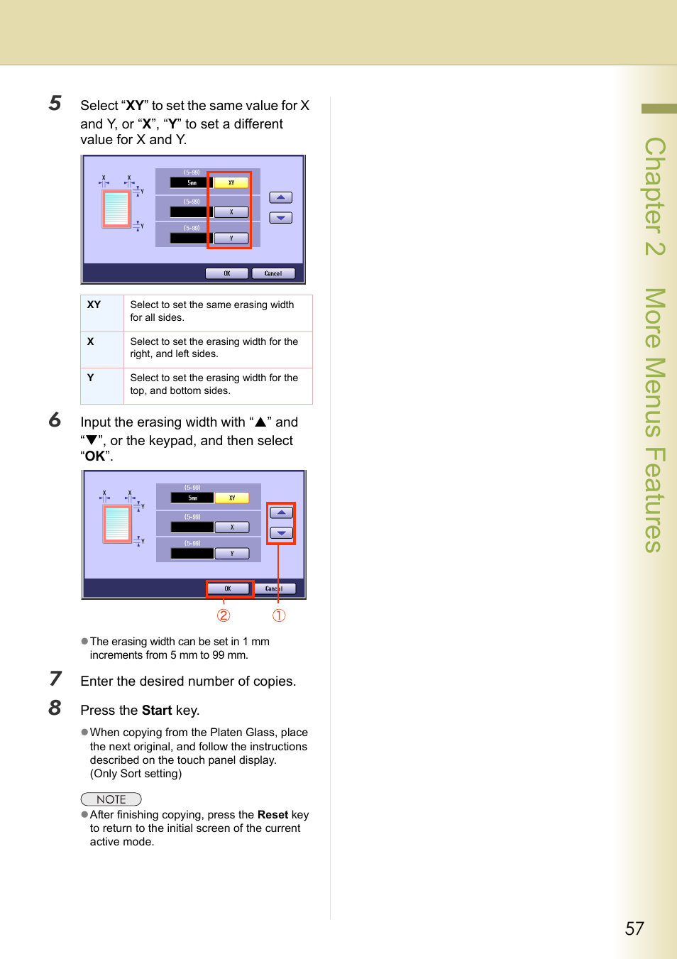 Chapter 2 more menus f eatures | Panasonic DP-C263  EN User Manual | Page 57 / 98