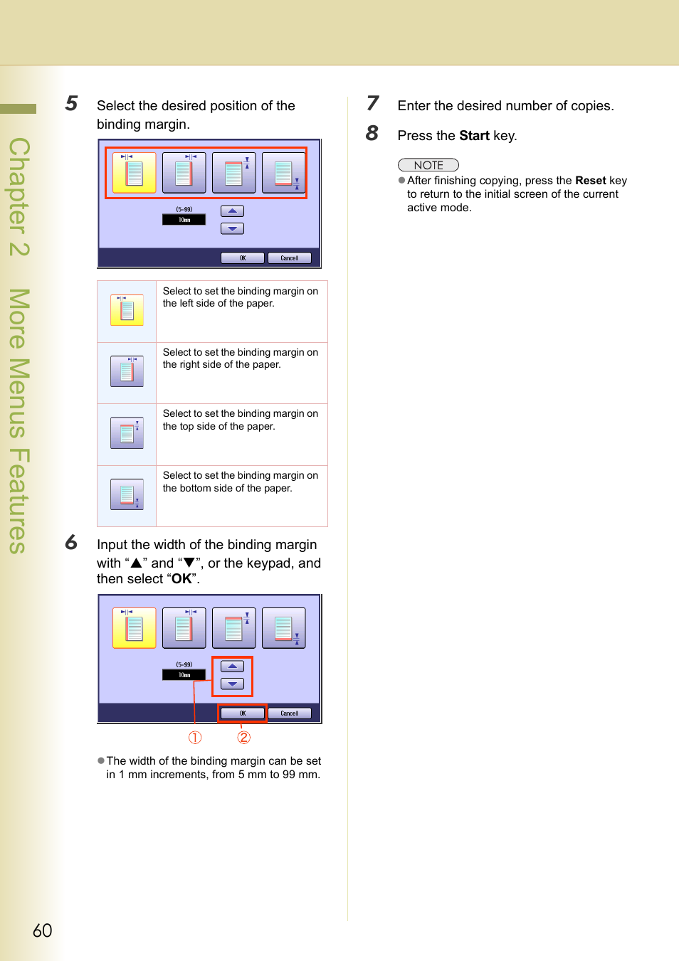 Chapter 2 more menus f eatures | Panasonic DP-C263  EN User Manual | Page 60 / 98
