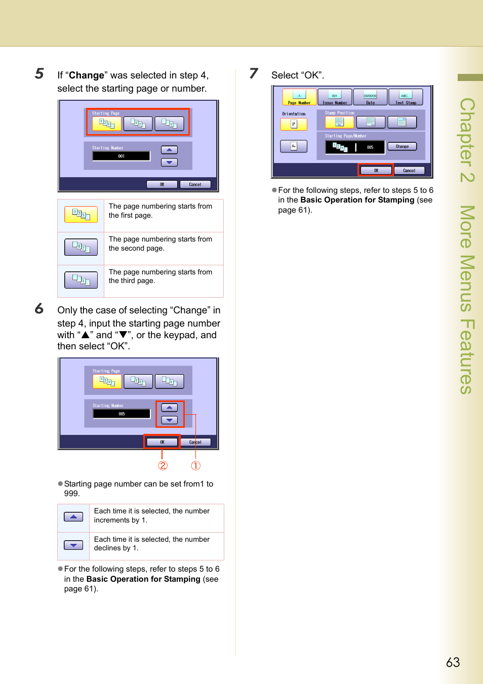 Chapter 2 more menus f eatures | Panasonic DP-C263  EN User Manual | Page 63 / 98