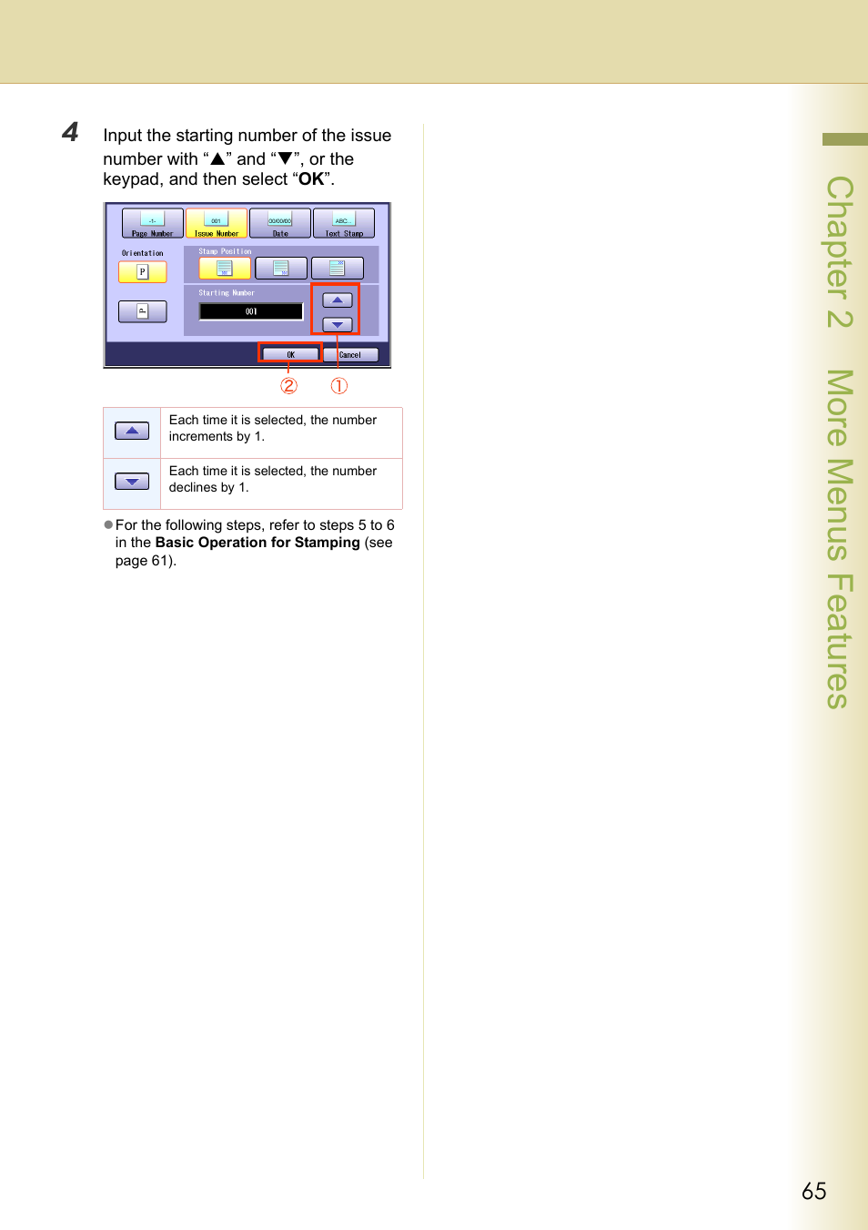 Chapter 2 more menus f eatures | Panasonic DP-C263  EN User Manual | Page 65 / 98