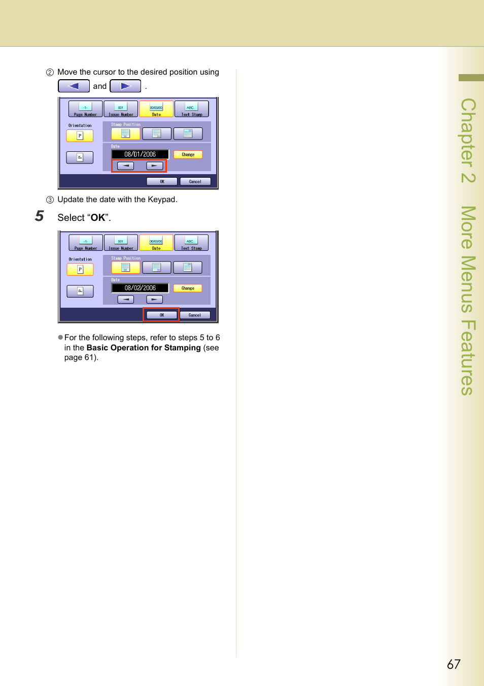 Chapter 2 more menus f eatures | Panasonic DP-C263  EN User Manual | Page 67 / 98