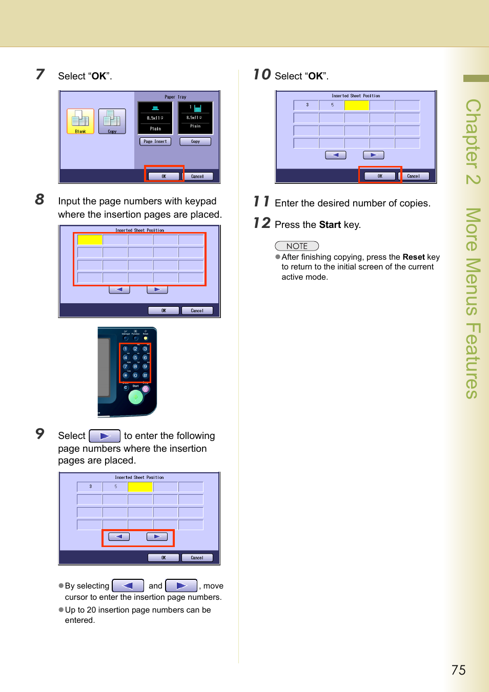 Chapter 2 more menus f eatures | Panasonic DP-C263  EN User Manual | Page 75 / 98