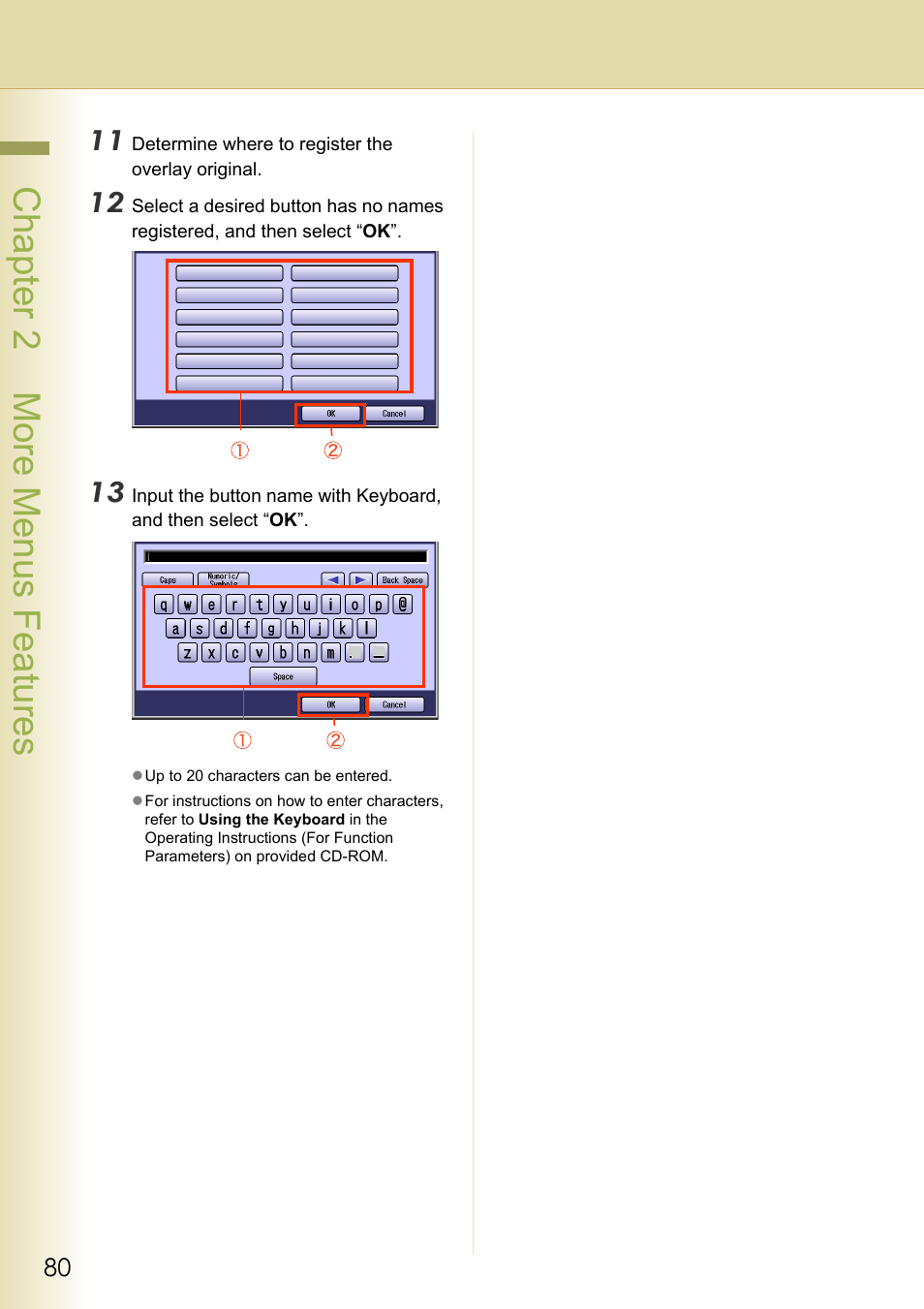 Chapter 2 more menus f eatures | Panasonic DP-C263  EN User Manual | Page 80 / 98